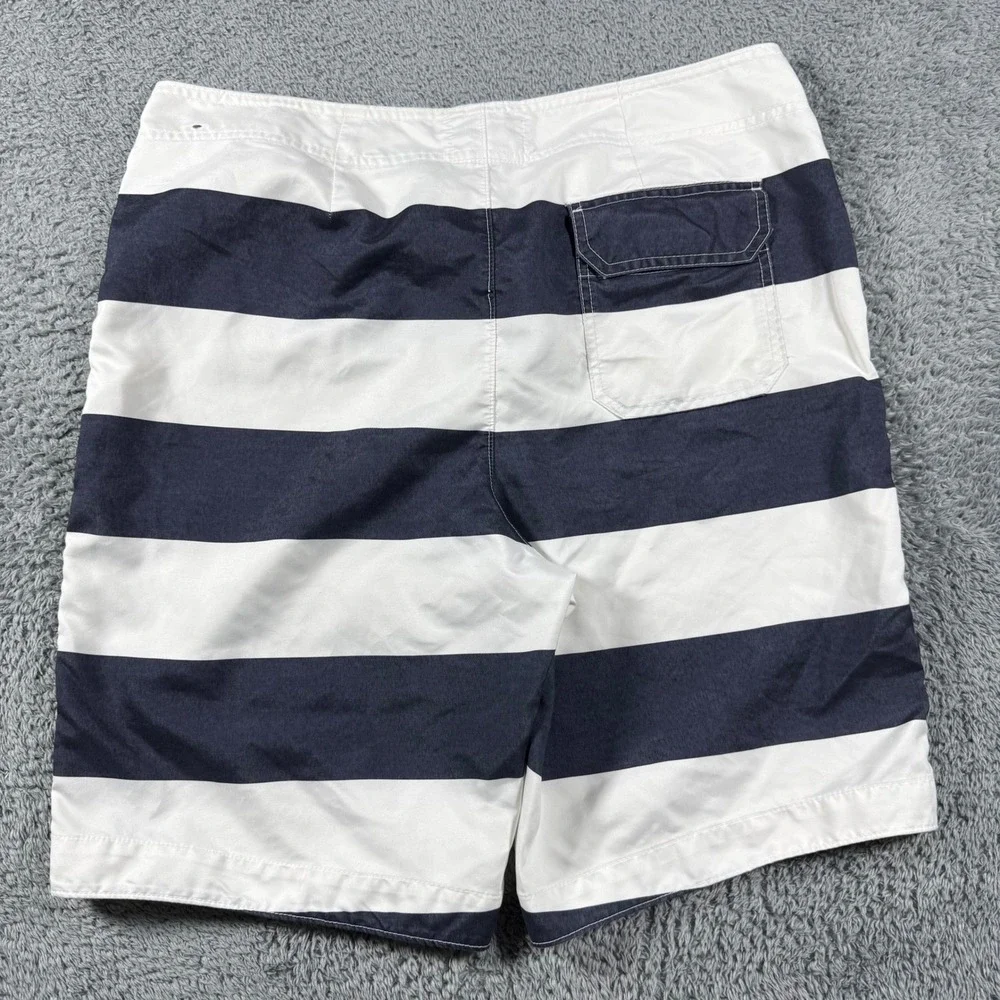 VTG Y2K Abercrombie & Fitch Board Shorts Mens XL Striped Color Block Blue White